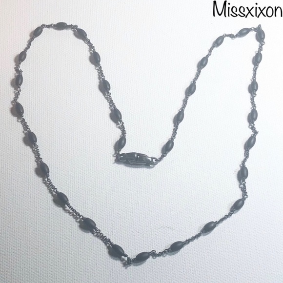 David Yurman Metallic Blackened Sterling Silver & Onyx Necklace - Picture 3 of 8